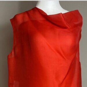 Donna Karan Red Silk Dress